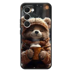 Печатный чехол «Зверята с кофе» для Tecno Spark 40 Pro Plus (Медвежонок с кофе)