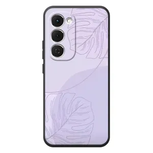 Чохол квітковий дизайн для Tecno Spark 40 Pro Plus (Монстера фіолетова)