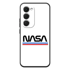 Силиконовый бампер с принтом "Наса" на Tecno Spark 40 Pro Plus (NASA на белом фоне)
