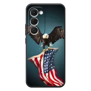 Чехол Флаг USA для Tecno Spark 40 Pro Plus (Орел и флаг)