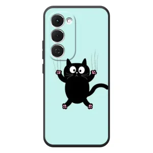 Силіконовий чохол з котиком для Tecno Spark 40 Pro Plus (Падаючий кіт)