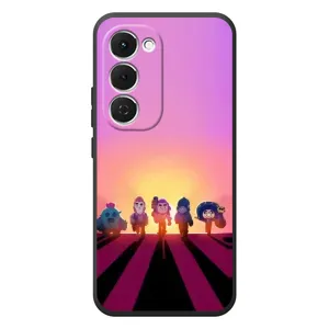 Силиконовый Чехол на Tecno Spark 40 Pro Plus с картинкой Brawl Stars (Персонажи в закате)
