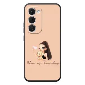 Силіконовый Чохол на Tecno Spark 40 Pro Plus з картинкой Модных девушек (З собакою)