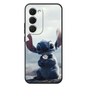 Чехол с рисунком Стич для TECNO Spark 40 Pro Plus (Стич с цветочком)