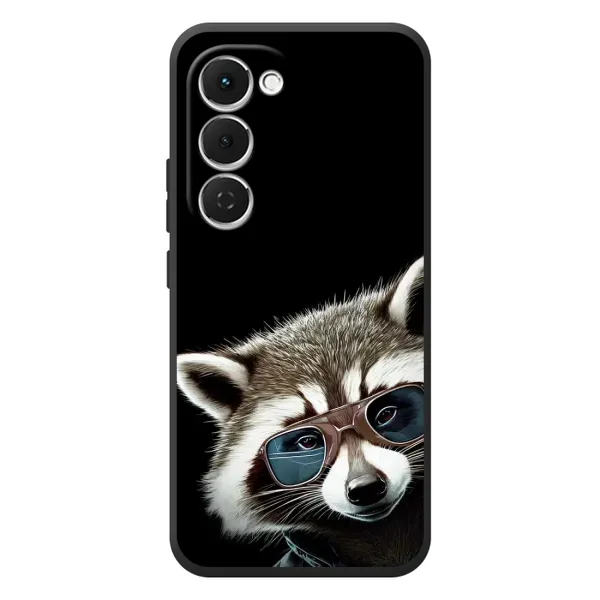 Чехол с рисунком «Стильный Енот» для TECNO Spark 40 Pro Plus Чехол с рисунком «Стильный Енот» для TECNO Spark 40 Pro Plus