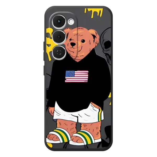 Чехол с рисунком «Teddy USA» для TECNO Spark 40 Pro Plus