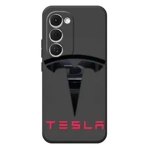 Силиконовый бампер с картинкой машины на Tecno Spark 40 Pro Plus (Logo TESLA)