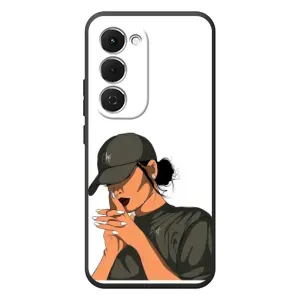 Силіконовый Чохол на Tecno Spark 40 Pro Plus з картинкой Модных девушек (У зеленому)