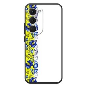 Силиконовый Чехол на Tecno Spark 40 Pro Plus с картинкой Вышиванки (Желто-синяя вышиванка)
