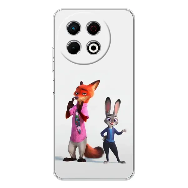Чехол с рисунком «Джуди и Ник» для TECNO Spark 40 Pro