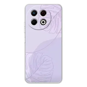 Чохол квітковий дизайн для Tecno Spark 40 Pro (Монстера фіолетова)