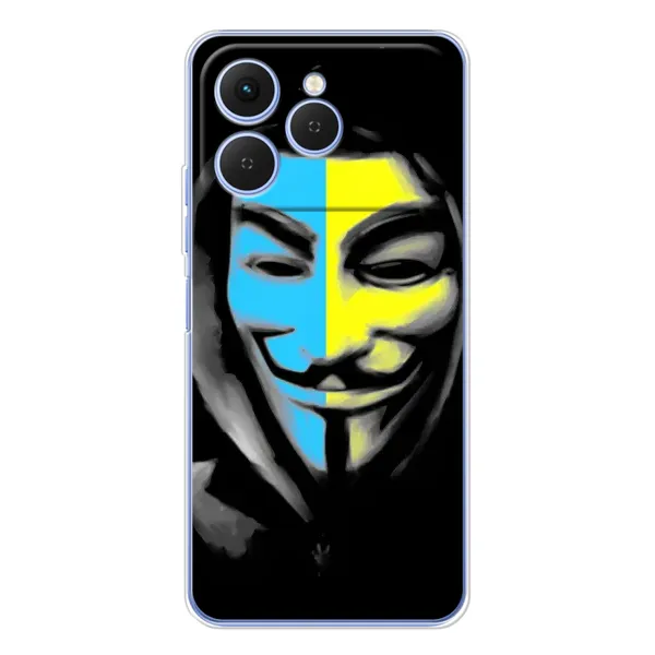 Чехол с рисунком «Анонимус патриот» для TECNO Spark 40 Чехол с рисунком «Анонимус патриот» для TECNO Spark 40