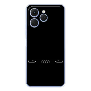 Силиконовый бампер с картинкой машины на Tecno Spark 40 (Силует Audi)