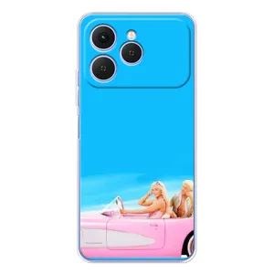 Силіконовый Чохол Барбі фільм на Tecno Spark 40 (Барбі і Кен)