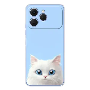 Чехол на тематику: Коты для TECNO Spark 40 (Белый кот)