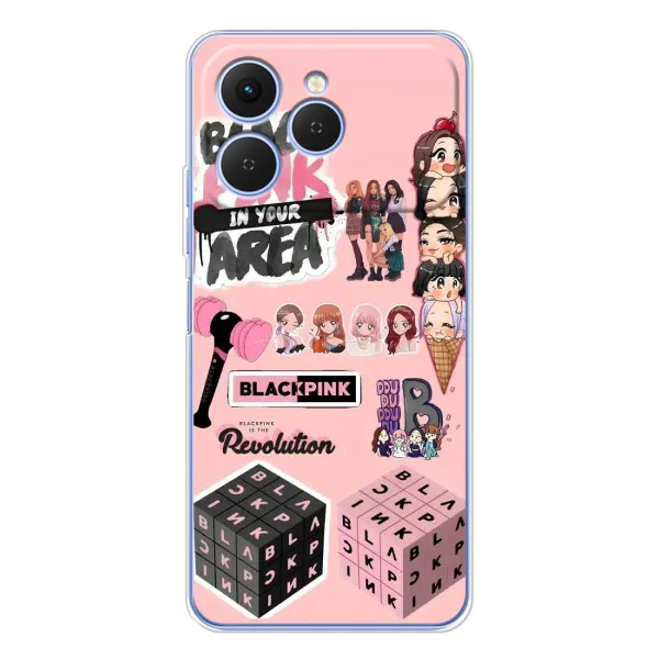Чехол с рисунком «BLACK PINK коллаж» для TECNO Spark 40 Чехол с рисунком «BLACK PINK коллаж» для TECNO Spark 40