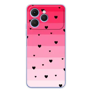 Чехлы с тематикой "Маленькие Сердечки" на Tecno Spark 40 (Чорные сердечки)