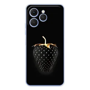 Чехол с изображением  вкусной еды для Tecno Spark 40 (Чёрная клубника)