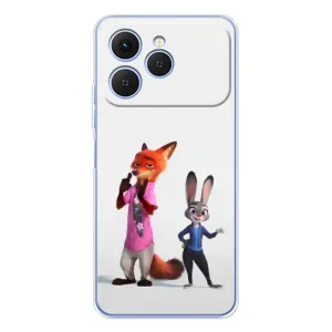 Силиконовый чехол с принтом Зоотрополіс для Tecno Spark 40 (Джуди и Ник)