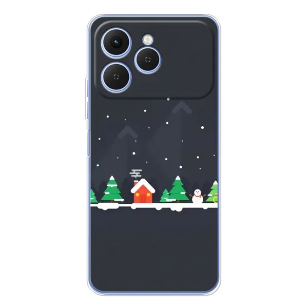 Чехол с рисунком «Город зимний» для TECNO Spark 40 Чехол с рисунком «Город зимний» для TECNO Spark 40