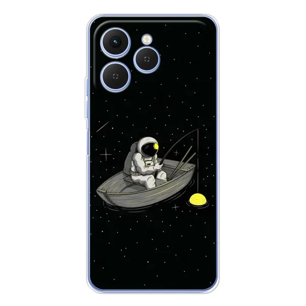 Чехол с рисунком «Космонавт на рыбалке» для TECNO Spark 40
