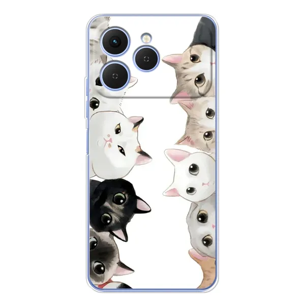 Чехол с рисунком «Коты» для TECNO Spark 40