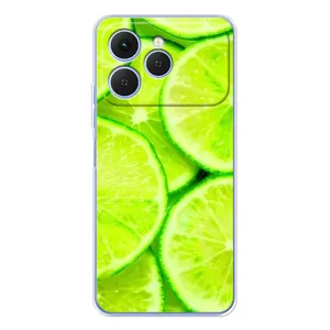 Чохол з зображенням смачної їжі для Tecno Spark 40 (Лайм)