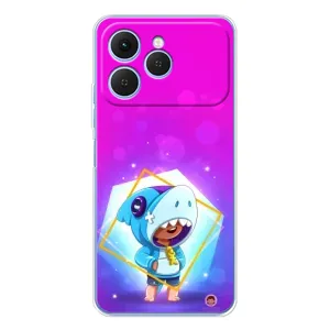 Чохол Бравл Старс для Tecno Spark 40 (Леон у костюмі Акули)