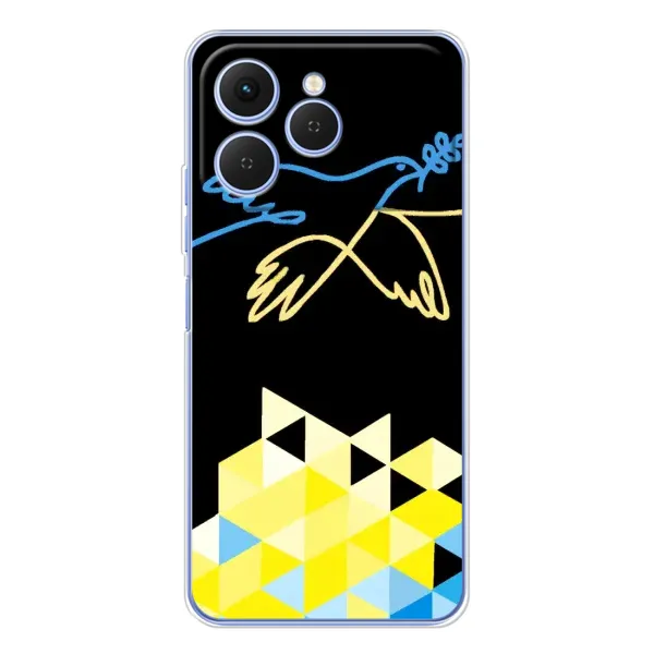 Чехол с рисунком «Мир для Украины» для TECNO Spark 40 Чехол с рисунком «Мир для Украины» для TECNO Spark 40