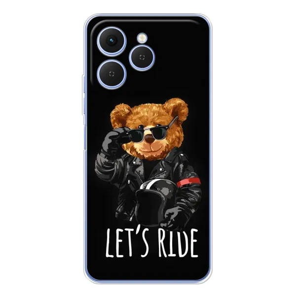 Чехол с рисунком «Модный Мишка» для TECNO Spark 40