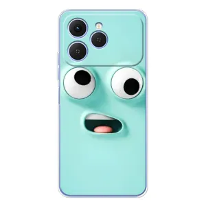 Силиконовые Чехлы (смешные стикеры) для Tecno Spark 40 (Забавное мятное лицо)