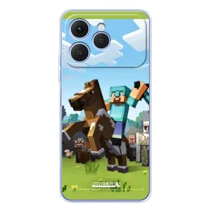 Чехлы для Tecno Spark 40 (Персонажи Майн Крафт) (На коне)
