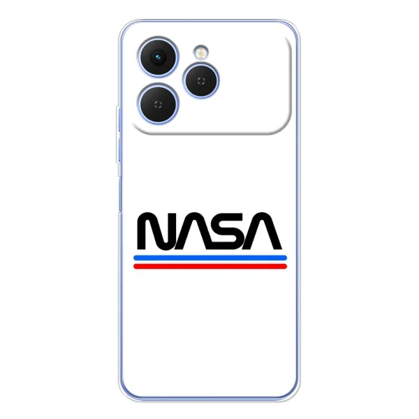 Чехол с рисунком «NASA на белом фоне» для TECNO Spark 40 Чехол с рисунком «NASA на белом фоне» для TECNO Spark 40
