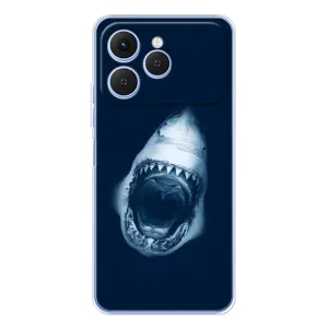 Силиконовый бампер с картинкой животных для Tecno Spark 40 (Пасть Акулы)