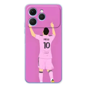 Чехлы Лео Месси в Майами на Tecno Spark 40 (Празднование Месси)