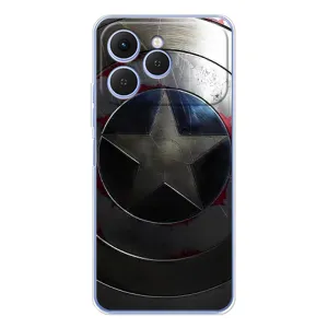 Чехол с Щитом Капитана Америки на Tecno Spark 40 (Ретро Щит Капитана)