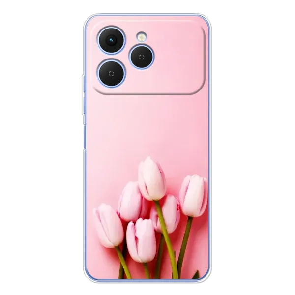Чехол с рисунком «Розовые тюльпаны» для TECNO Spark 40 Чехол с рисунком «Розовые тюльпаны» для TECNO Spark 40