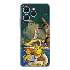 Печатный чехол с принтом Шрек для Tecno Spark 40 (Шрек и Фиона)