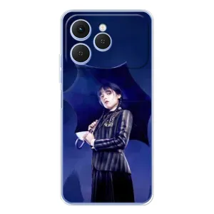 Чохол з картинкою Венсдей на Tecno Spark 40 (Венсдей з парасолькою)