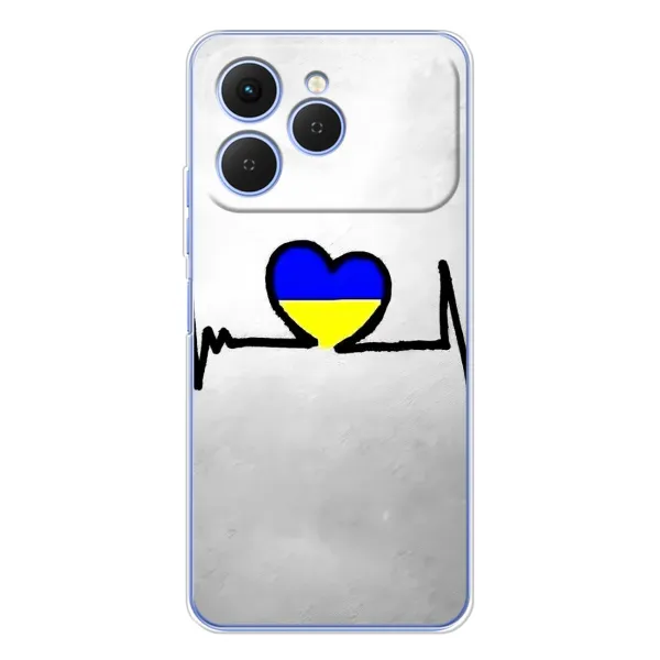 Чехол с рисунком «Украинская кардиограмма» для TECNO Spark 40 Чехол с рисунком «Украинская кардиограмма» для TECNO Spark 40