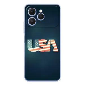 Чохол Прапор USA для Tecno Spark 40 (USA)