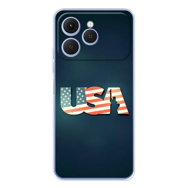 Чехол с рисунком «USA» для TECNO Spark 40 Чехол с рисунком «USA» для TECNO Spark 40
