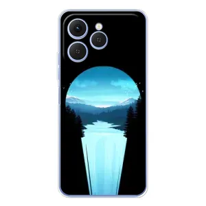 Летний Чехол на Tecno Spark 40 (Синий Водопад)
