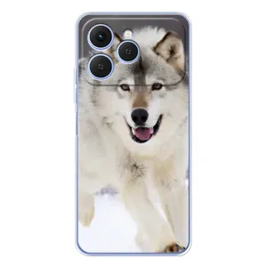 Чехол с Волком на Tecno Spark 40 (Волк на снегу)