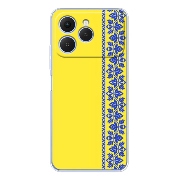 Чехол с рисунком «Вышиванка на желтом» для TECNO Spark 40 Чехол с рисунком «Вышиванка на желтом» для TECNO Spark 40