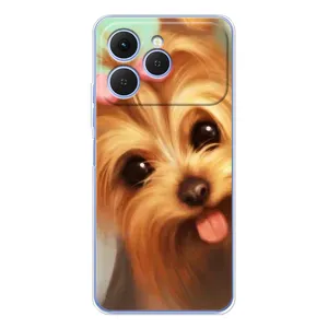 Чехол (ТПУ) Милые собачки для Tecno Spark 40 (Йоршенский терьер)