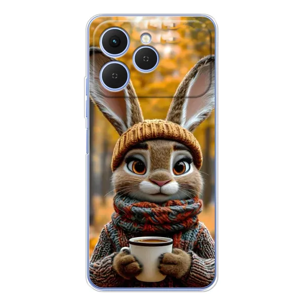 Чехол с рисунком «Зайчик с кофе» для TECNO Spark 40 Чехол с рисунком «Зайчик с кофе» для TECNO Spark 40