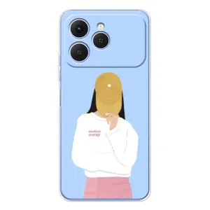 Силіконовый Чохол на Tecno Spark 40 з картинкой Модных девушек (Жовта кепка)