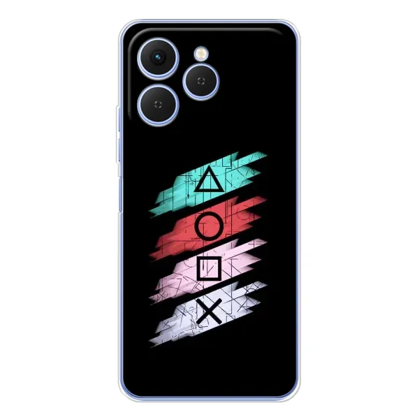 Чехол с рисунком «Значки Sony» для TECNO Spark 40 Чехол с рисунком «Значки Sony» для TECNO Spark 40