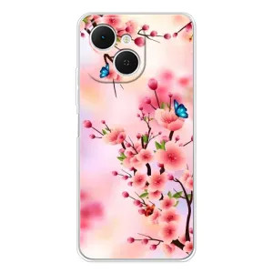 Чехол с принтом САКУРЫ на TECNO Spark 40C (Бабочки на сакуре)